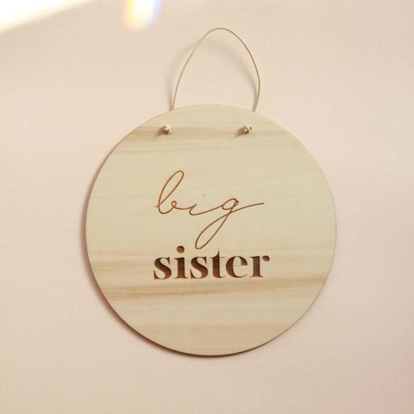 Ξύλινο διακοσμητικό "Big Sister" από την Pastel Kate