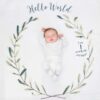 Lulujo Milestone Σεντονάκι Μωρού 'Hello World'