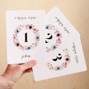Baby Milestone Cards Spring Flowers