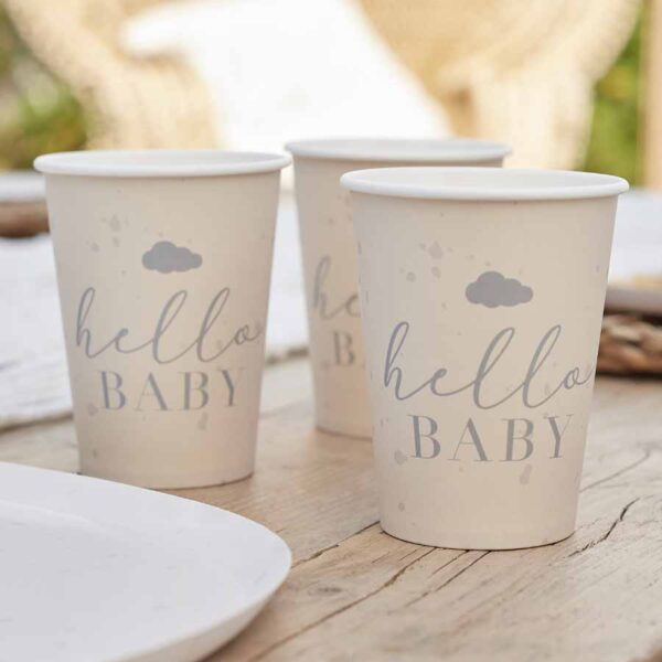 Baby Shower Ποτηράκια Hello Baby Neutral