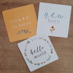 Baby Milestone Cards Watercolor Nature Cards