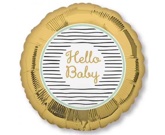 Μπαλόνι 'Hello Baby' Χρυσό (1τμχ)